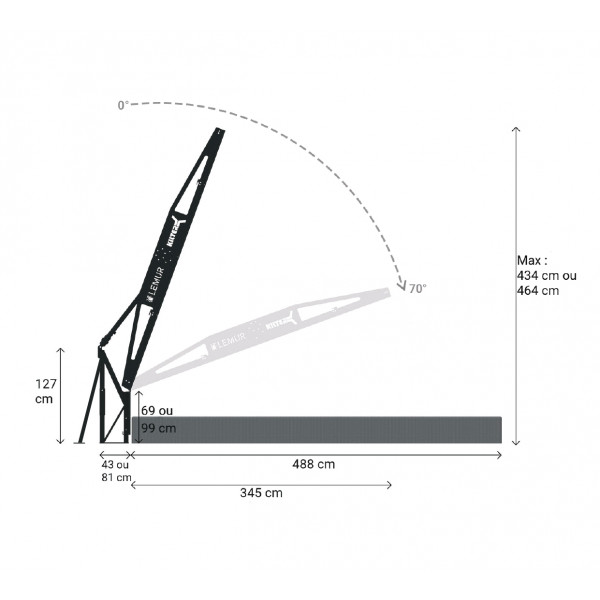 Mur inclinable 10x12