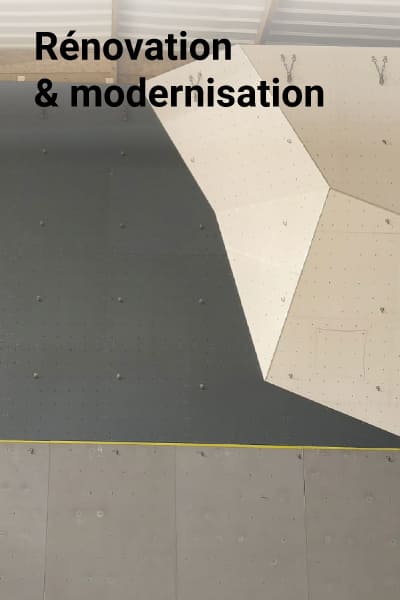 Rénovation murs d'escalade